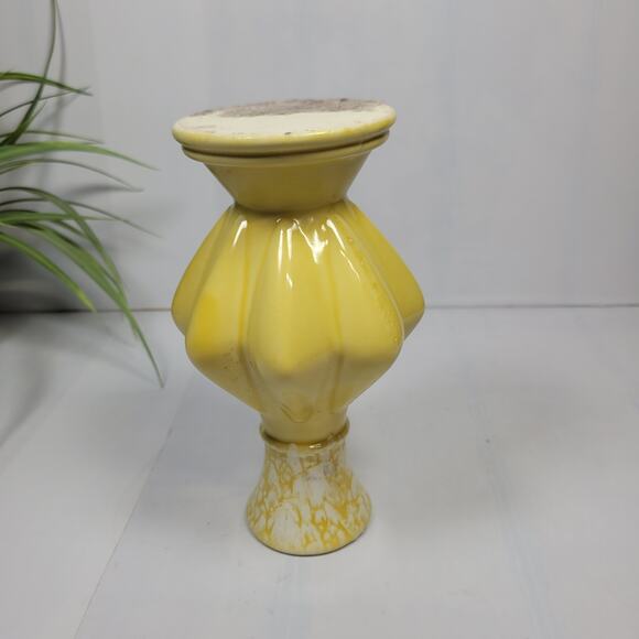 Vintage Yellow & White Sponge Top Bud Vase - Picture 4 of 5